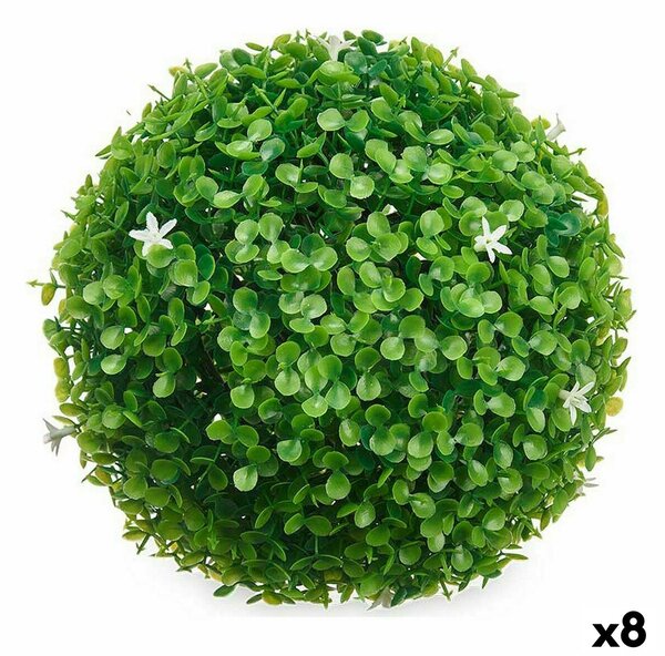 Decorative Plant Sheets Flowers Ball Plastic 22 x 22 x 22 cm (8 Units)