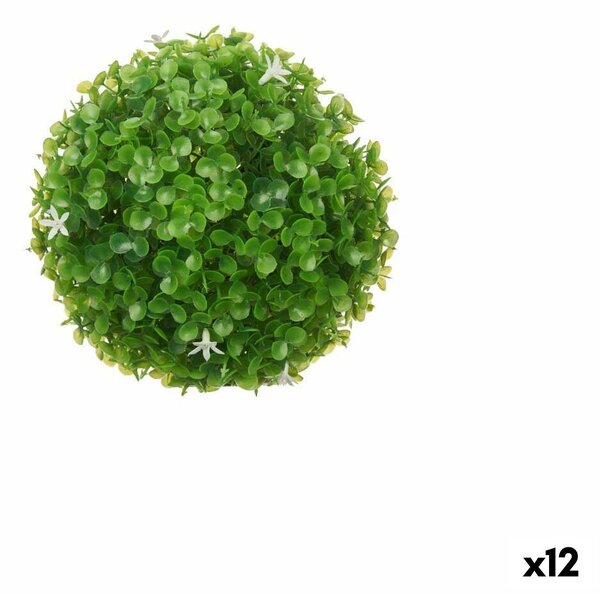 Decorative Plant Flowers Sheets Ball Plastic 17 x 17 x 17 cm (12 Units)