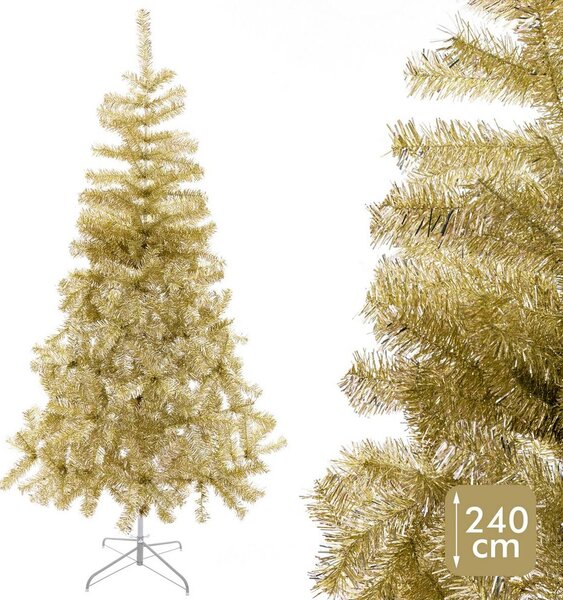 Christmas Tree Golden Metal Plastic 240 cm