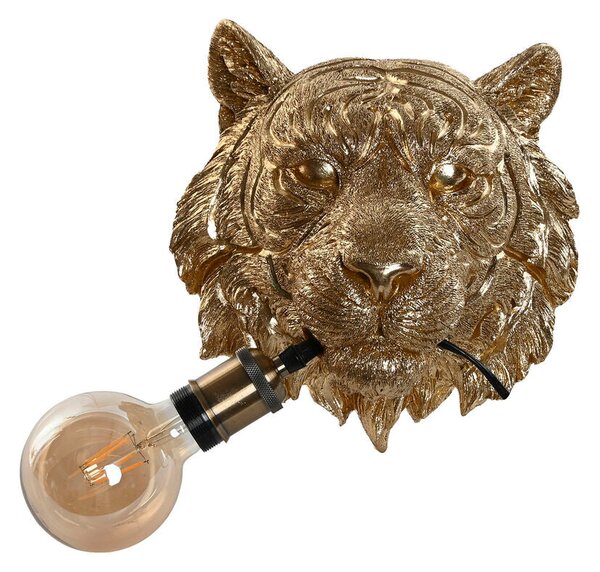 Wall Lamp Home ESPRIT Golden Resin 50 W Colonial Tiger 220 V 27,5 x 20,5 x 27 cm