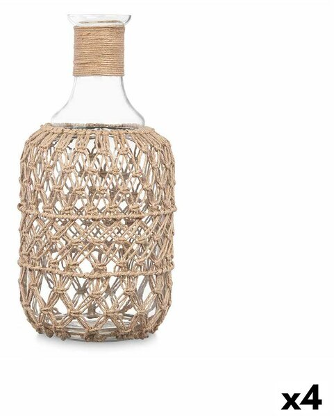 Bottle Transparent Natural 18 x 38 cm Decorative (4 Units)