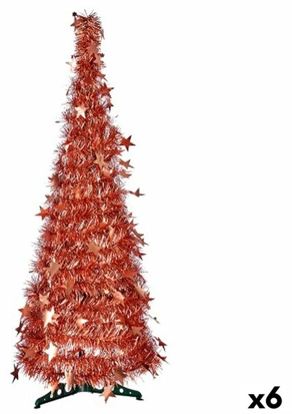 Christmas Tree Bronze Tinsel 38 x 38 x 150 cm (6 Units)