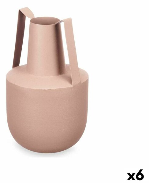 Vase With handles Sand Steel 14 cm (6 Units)