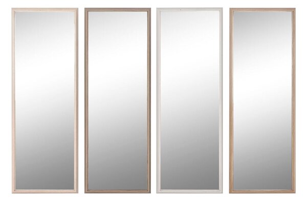 Wall mirror Home ESPRIT White Brown Beige Grey Crystal polystyrene 33 x 3 x 95,5 cm (4 Units)