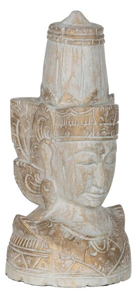 Decorative Figure White Natural Hindu 20 x 20 x 40 cm