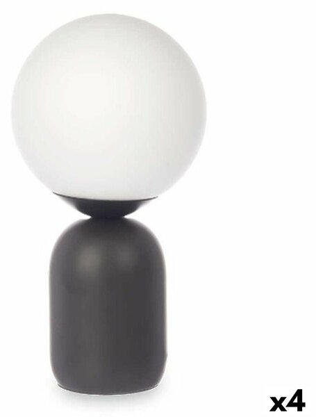 Desk lamp Ball 40 W White Black Ceramic 15 x 28,5 x 15 cm (4 Units)