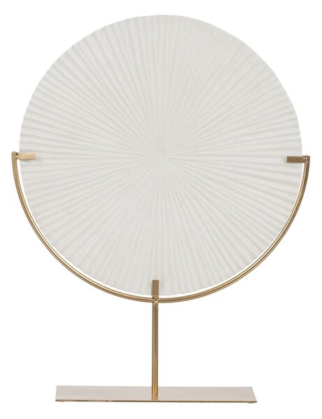 Decorative Figure White Golden Circle 45 x 10 x 57 cm