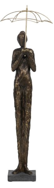 Decorative Figure Copper Lady 18 x 16 x 63 cm