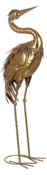 Decorative Figure Golden Heron 24 x 19 x 87 cm