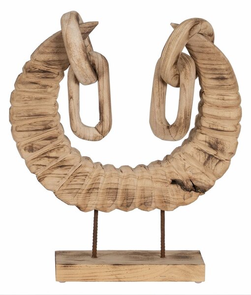 Decorative Figure Natural Horns 50 x 12 x 42 cm