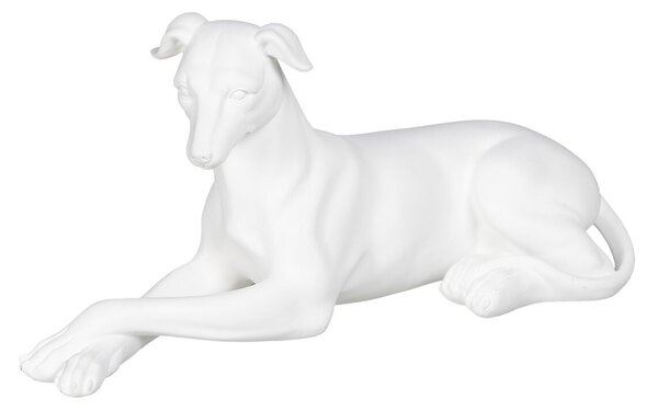 Decorative Figure White Dog 18 x 12,5 x 37 cm