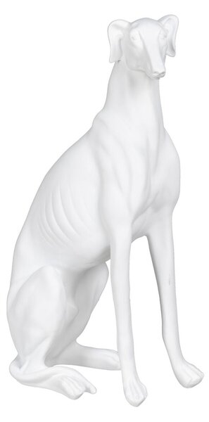 Decorative Figure White Dog 19 x 12 x 37,5 cm