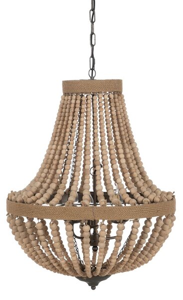 Ceiling Light Natural Metal oak wood 220-240 V 60 x 60 x 80 cm