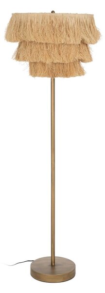 Floor Lamp Beige Natural Metal 48,5 x 48,5 x 162 cm