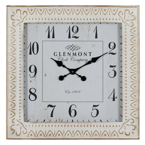 Wall Clock White Iron 60 x 60 x 6,5 cm