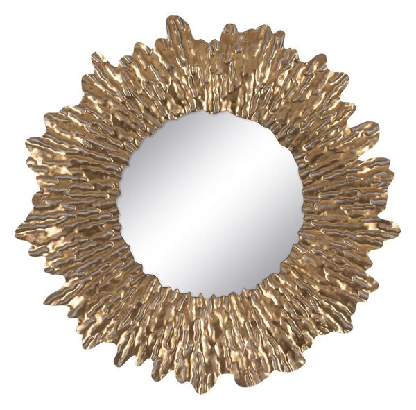 Wall mirror Golden Crystal Iron 75 x 5 x 75 cm