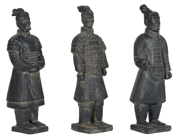 Decorative Figure Home ESPRIT Grey Warrior 18,5 x 16,5 x 57 cm (3 Units)