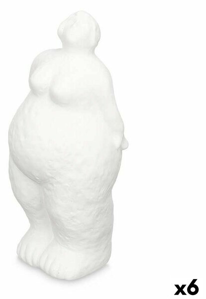 Decorative Figure White Dolomite 14 x 34 x 12 cm (6 Units) Lady Standing