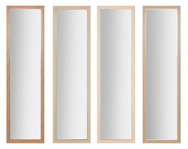 Wall mirror Home ESPRIT White Brown Beige Grey Crystal polystyrene 35 x 2 x 125 cm (4 Units)