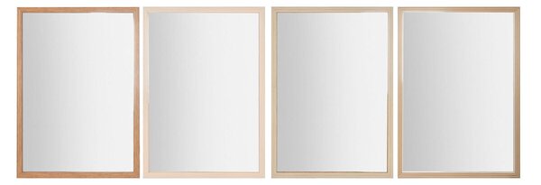 Wall mirror Home ESPRIT White Brown Beige Grey Crystal polystyrene 66 x 2 x 92 cm (4 Units)