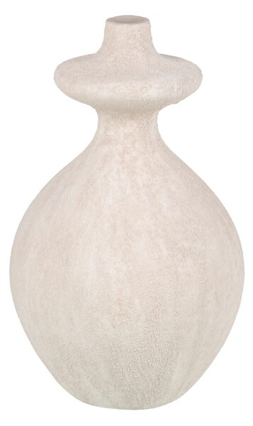 Vase Cream Ceramic Sand 21 x 21 x 38 cm