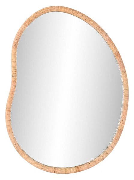 Wall mirror Home ESPRIT Natural Crystal Rattan Scandi 78 x 4,5 x 107,5 cm