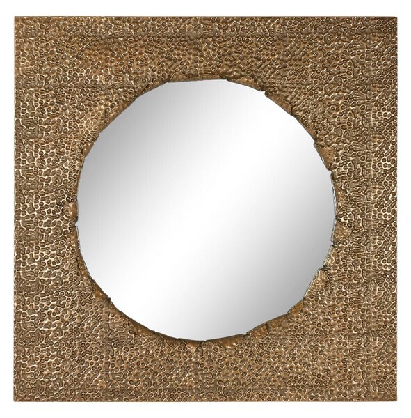 Wall mirror Home ESPRIT Golden Metal 80 x 6 x 80 cm