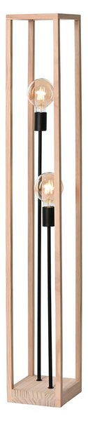 Floor Lamp Home ESPRIT Brown Black Natural Wood Iron Pinewood 220 V 19 x 19 x 123 cm