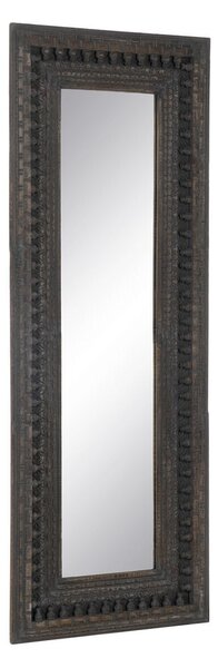 Dressing Mirror Dark brown Crystal Mango wood MDF Wood Vertical 67,3 x 5,1 x 176,5 cm