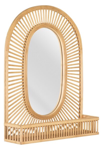 Wall mirror Beige Crystal Rattan 61 x 15 x 76 cm