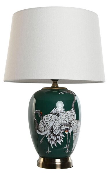 Desk lamp Home ESPRIT White Green Turquoise Golden Ceramic 50 W 220 V 40 x 40 x 59 cm