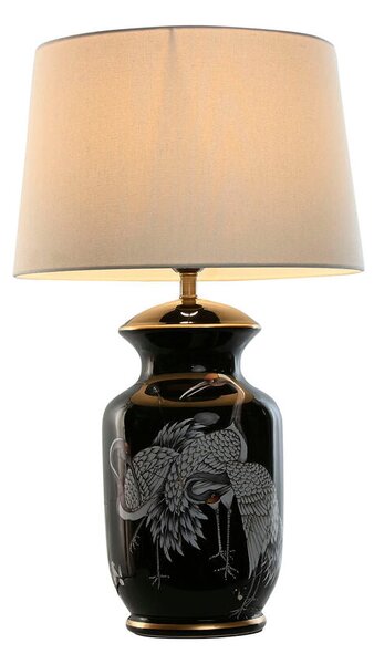 Desk lamp Home ESPRIT Black Golden Ceramic 50 W 220 V 40 x 40 x 70 cm