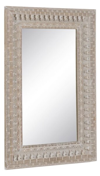 Wall mirror White Natural Crystal Mango wood MDF Wood Vertical 71,1 x 5,1 x 101,6 cm