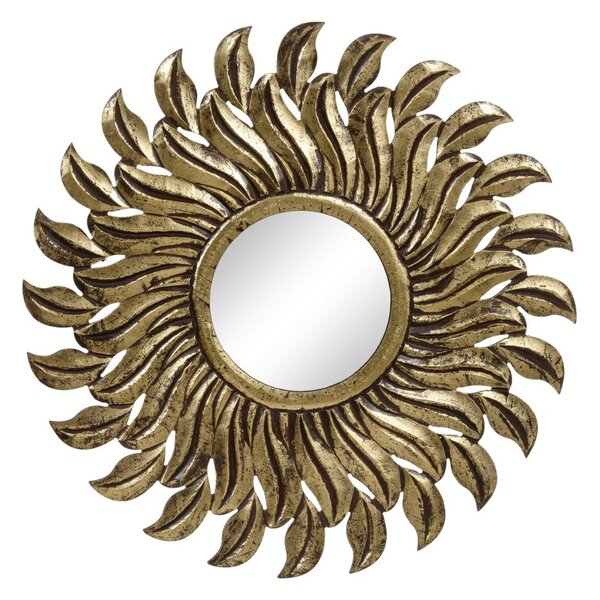 Wall mirror Golden Crystal MDF Wood 80 x 1,75 x 80 cm