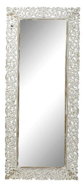 Wall mirror Home ESPRIT White Crystal MDF Wood Indian Man Stripped 66 x 3 x 164 cm