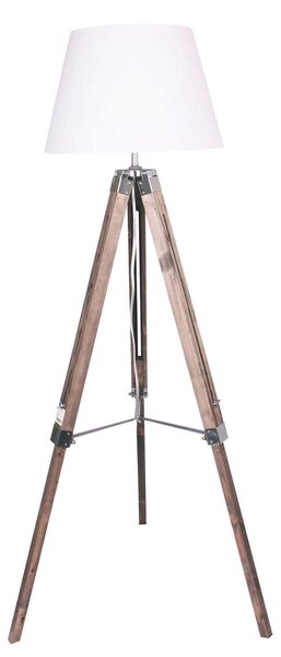 Floor Lamp Home ESPRIT White Brown Wood 40 x 40 x 150 cm