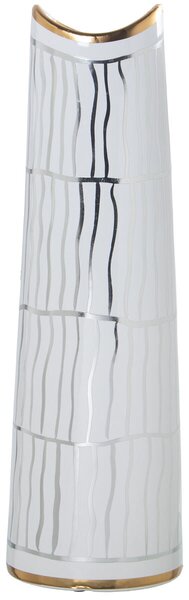 Vase Alexandra House Living White Golden Ceramic 13 x 14 x 41 cm