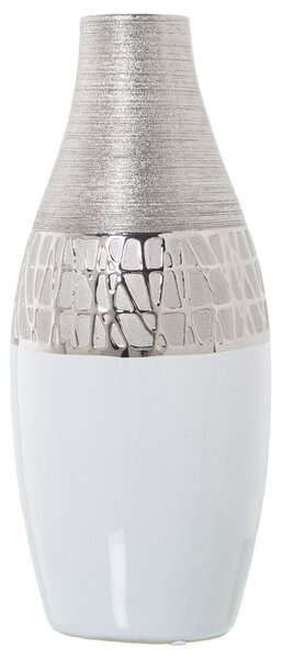 Vase Alexandra House Living Silver Ceramic 13 x 14 x 30 cm