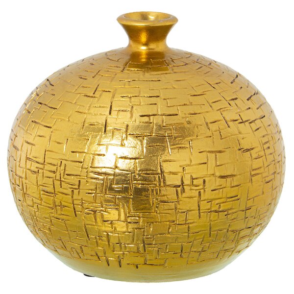 Vase Alexandra House Living Golden Ceramic 25 x 25 x 20 cm