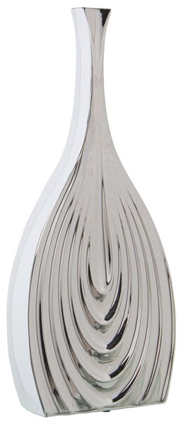 Vase Alexandra House Living White Silver Ceramic 8 x 18 x 43 cm