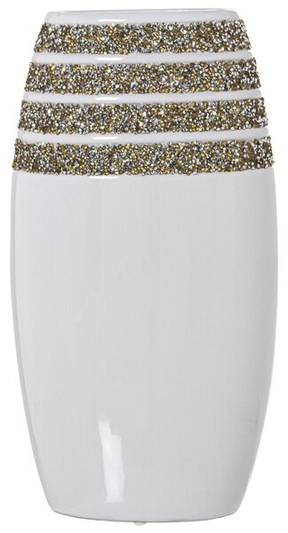 Vase Alexandra House Living White Ceramic 13 x 18 x 33 cm