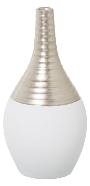 Vase Alexandra House Living White Champagne Ceramic 14 x 18 x 40 cm