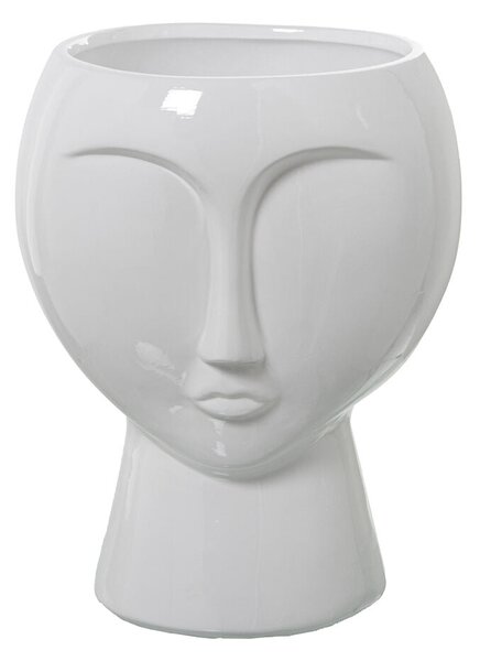 Vase Alexandra House Living White Ceramic Shiny Face 27 x 27 x 35 cm