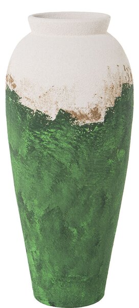 Vase Alexandra House Living White Green Golden Ceramic 25 x 24 x 59 cm