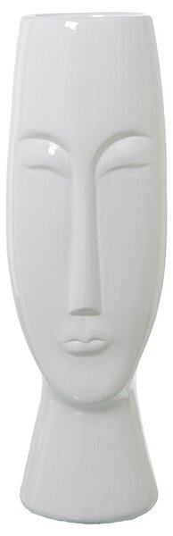 Vase Alexandra House Living White Ceramic Shiny Face 16 x 15 x 47 cm