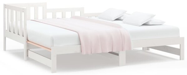 Pull-out Day Bed without Mattress White 2x(80x200) cm