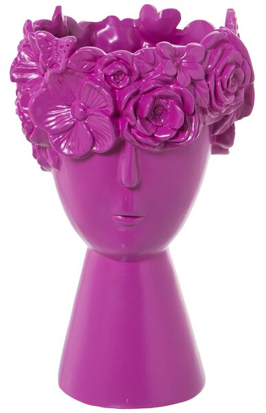 Vase Alexandra House Living Fuchsia Ceramic Face 18 x 18 x 27 cm