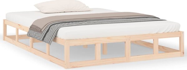 Bed Frame without Mattress 135x190 cm Double Double Solid Wood