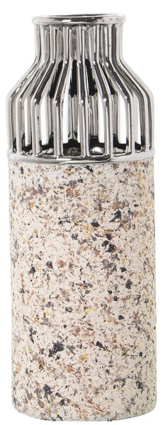 Vase Alexandra House Living Silver Granite Ceramic 12 x 12 x 32 cm