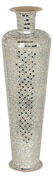 Floor vase Alexandra House Living Silver Metal Glass 20 x 71 x 20 cm